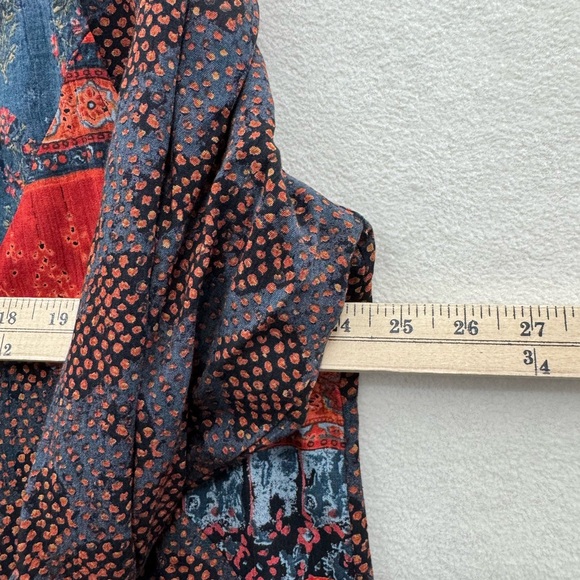 Carole Little Women’s 14 Blouse Top Tunic Geometric Abstract Bohemian Vintage - Picture 4 of 6